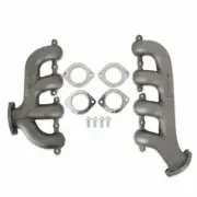 Hooker BlackHeart LS Swap Exhaust Manifolds - Rear Dump SBC Exit-Natural 8506HKR