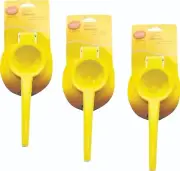 3 Winco LS-9Y Yellow Aluminum 3"D Citrus Squeezer
