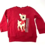Toddler Rudolph The Red-Nosed Reindeer Clarice Crewneck Sweatshirt Red 18M