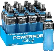 Powerade ION4 Mountain Blast Sports Drink Multipack Sipper Cap Bottles 12 x 600mL