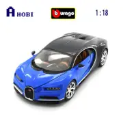 Bburago 1:18 Scale 2017 Bugatti Chiron Diecast Model Car Blue