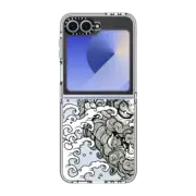 Galaxy Z Flip6 Clear Case Lucky Foo Dog by Gabe Shum