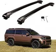 TINIANHHCT Upgraded Cross Bars Roof Rack Lockable Compatible with Hyundai Santa Fe 2024 2025 Aluminum Crossbars Cargo Carrier（Black）