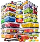 Stelive 56 Pack Food Storage Container Set, Leak Proof Lunch Boxes, Microwave...