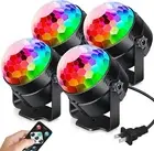 4-Pack Sound Activated Party Lights with Remote Control Dj Lighting, Disco Ball