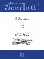 Domenico Scarlatti Three Sonatas for Classical Guitar Sheet Music French Book
