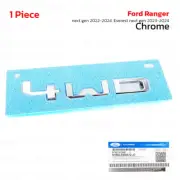 Fits Ford Ranger Next Gen Everest SUV 2022 - '24 Logo Rear Emblem Chrome "4WD"
