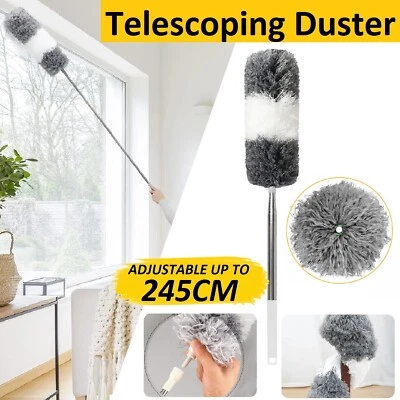 Feather Duster Extendable Handle Long Telescopic Duster Microfiber Duster Brush