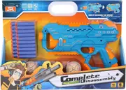 FUNFY FYNG002 DIY Manual 6 Rounds Eva Soft Bullets Firing Dart Gun - Material: Plastic - With 6 - Dart Rotating Drum And 20 Pieces Of Soft Bullets For Engaging Play - For Endless Fun - For Kids