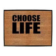 Choose Life White - Funny Novelty Doormat Man Cave Floor mat