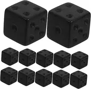 LALADEFIEE Game Dice Set 16mm Black Frosted Dices 30pcs Dot Dice Pack for Board Game Easy to Roll Portable