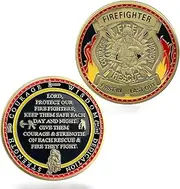 Firefighters Prayer Coin Fireman Rescue Challenge Coin Gift