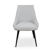 Ruwan Fabric Dining Chair - Pale Grey