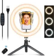 OCROUKI Selfie Ring Light with Tripod Stand,LED Ring Light with Phone Holder.
