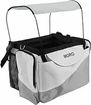 Pet Bicycle Front-Box Basket Bike Case Seat Dog Puppy Cat Outdoor Travel Carrier Bag Kennel Sunshade (White with sunshade)