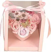 Ciieeo Luxury Rose Flower Soap in Box Look Women's Present for Birthday Mother's Day