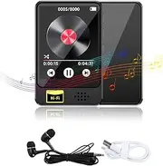 MP3 Music Player 5.0, AAC Sound Decoding, HD Speaker, HiFi Technology, 1.77 Inch Touchscreen, Video Playback, FM Radio, Portable for Work Sports (with 64G Memory Card)