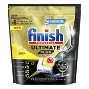 56pc Finish Powerball Ultimate Plus All In 1 Dishwashing Tablets Lemon Sparkle