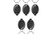 5 Pack LED Keychain Flashlight Mini LED Keychain Light 12 Lumen Portable Ultra Bright Battery Powered Key Ring Torch for Outdoor Camping Hiking and Emergency Lighting, Black Shell(Black)