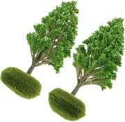 2pcs Miniature Road Tree Model Realistic Landscape Props for Sand Table DIY Crafts for Micro Landscapes and Garden Decoration