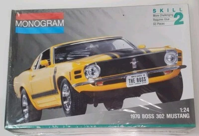 1991 Monogram 1970 BOSS 302 FORD Mustang Model 2923 NIB NEW Sealed VTG 1:24