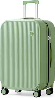 mixi Luggage Hardside PC Suitcases with Wheels & TSA for Travel Woman Men, Avocado Green, 16-inch