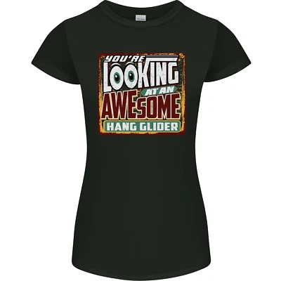 An Awesome Hang Glider Gliding Womens Petite Cut T-Shirt