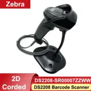 Zebra DS2208-SR00007ZZWW Handheld 2D Barcode Scanner Imager w/ USB Cable & Stand