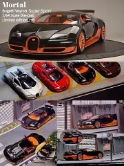 * Pre-order* Mortal 1:64 Bugatti Veyron Adjustable spoiler Model Car #Diecast