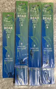 7 Packs Jeros Snelled Fish Hooks Size 8 Baitholder