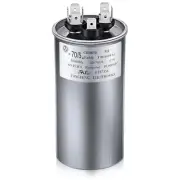 70/5 MFD Uf 370/440 VAC CBB65B Dual Run round Capacitor, UL Listed Motor Run Cap