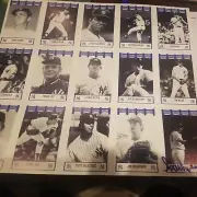 Sparky lyle signed new york yankees wiz cards players of the 70s card sheet