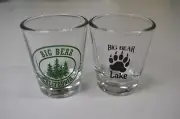 Lot of 2 Big Bear Lake California Shot Glass Travel Souvenir, Shot Glasses
