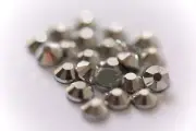 Glower® Metallic Hematite Silver Premium Hotfix Rhinestone Flat Back