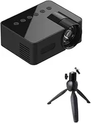 Aswalling Projector LED HD 1080P Wireless Mobile Phone Mini Projector with Projector Stand Portable Home Theater Video Player, A