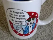 MAXINE & DOG FLOYD PATRIOTIC AMERICA CAN GRIPE ABOUT ANYTHING CERAMIC COFFEE MUG