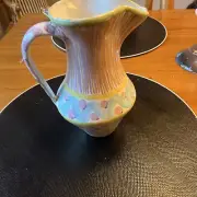Mackenzie Childs Ceramic 10” Water Pitcher Rare Colorful