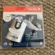 New San Disk ImageMate 5-in-1 USB 2.0 Card Reader/Writer Sandisk NOS
