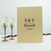 Personalised Butterfly Crystal Champagne Glasses
