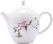 BAWHO Exquisite Ceramic Kung Fu Teapot Hand-Painted Magnolia Flower with Filter Small Single Pot