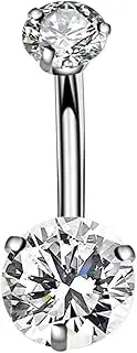 [FrEshn] Nose Ring Women Sexy Rhinestone Dangle Belly Button Chain Navel Piercing Ring Body Jewelry Waist Chain Button Puncture Jewelry Fake Nose Ring (Style : Z0457-1A-TR)