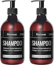 [Blairsom] Australian Natural Native Shampoo for Oily Hair Treatment - Sulfate Free for Greasy Hair and Hair Loss - Herbal Anti-Dandruff 17 oz x 2 - Increases Volume and Shine