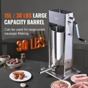 15L Vertical Sausage Stuffer Stainless Steel Manual Grinding Machine