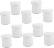 150ml Wide Mouth Plastic Storage Jars Lids 10pcs Airtight Travel Cosmetic Containers Reusable Mini Jar for Body Butter Essential Oils White