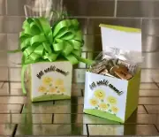 Get Well Soon Chocolate Hershey's Nugget Bars Gift Basket-Box With Green Bow