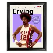 Julius Erving Framed Sports Art Photo by Thomas Maxwell