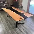 Epoxy Table dining table top Live Edge Walnut Wood Custom Order For Home Decor