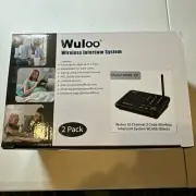 Wuloo Intercoms Wireless 1 Mile Range 10 Channel For Home/Office 2 Pack Black