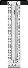 TopHomer 200mm Precision Marking Ruler, T-Type Metric Hole Ruler Carpenter Measuring Tool with Pencil and Box of Leads, T Square Woodworking Gauge