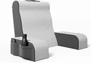 Kölbs Kolbs Reading Pillow | Full Support for Comfort Solid Foam | Back Pillow for Bed Sitting Up TV Book Gaming Pillow - Back Support Pillow for Bed Backrest Bed Chair with Arms (Grey/White, Tall)